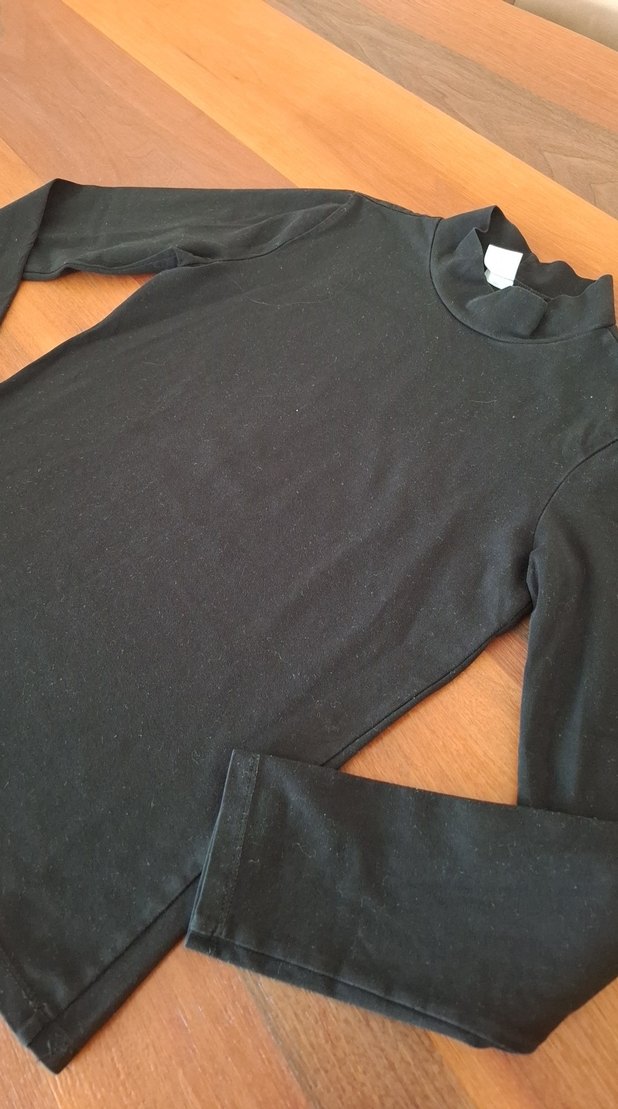 Lc Wakiki Siyah Yüksek Yakalı Uzun Kollu Body - Görsel 3