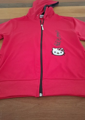 Kız Çocuk Kapüşonlu Fermuarlı Sweatshirt - Görsel 3