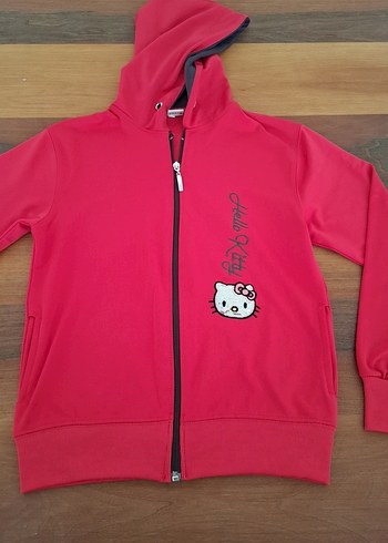 Kız Çocuk Kapüşonlu Fermuarlı Sweatshirt - Görsel 2