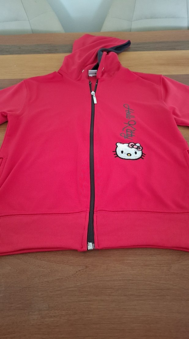 Kız Çocuk Kapüşonlu Fermuarlı Sweatshirt - Görsel 3