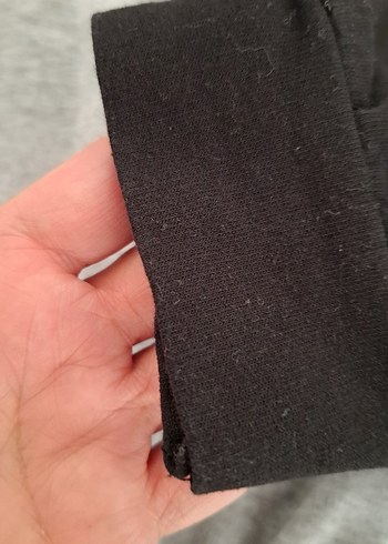 Gri Siyah Düğmeli Kadın Sweatshirt - Görsel 5