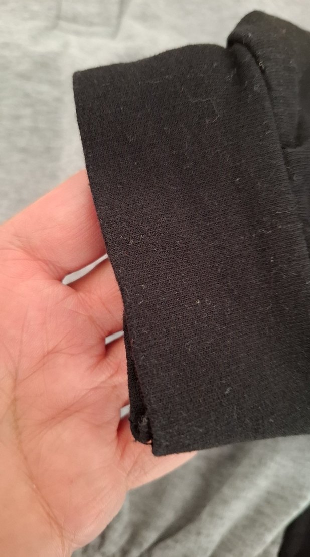 Gri Siyah Düğmeli Kadın Sweatshirt - Görsel 5