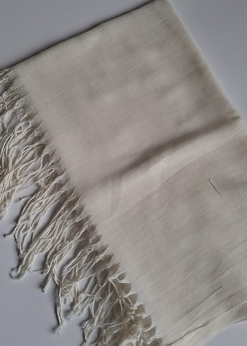 Bej  Kadın Şal Püsküllü - Görsel 2