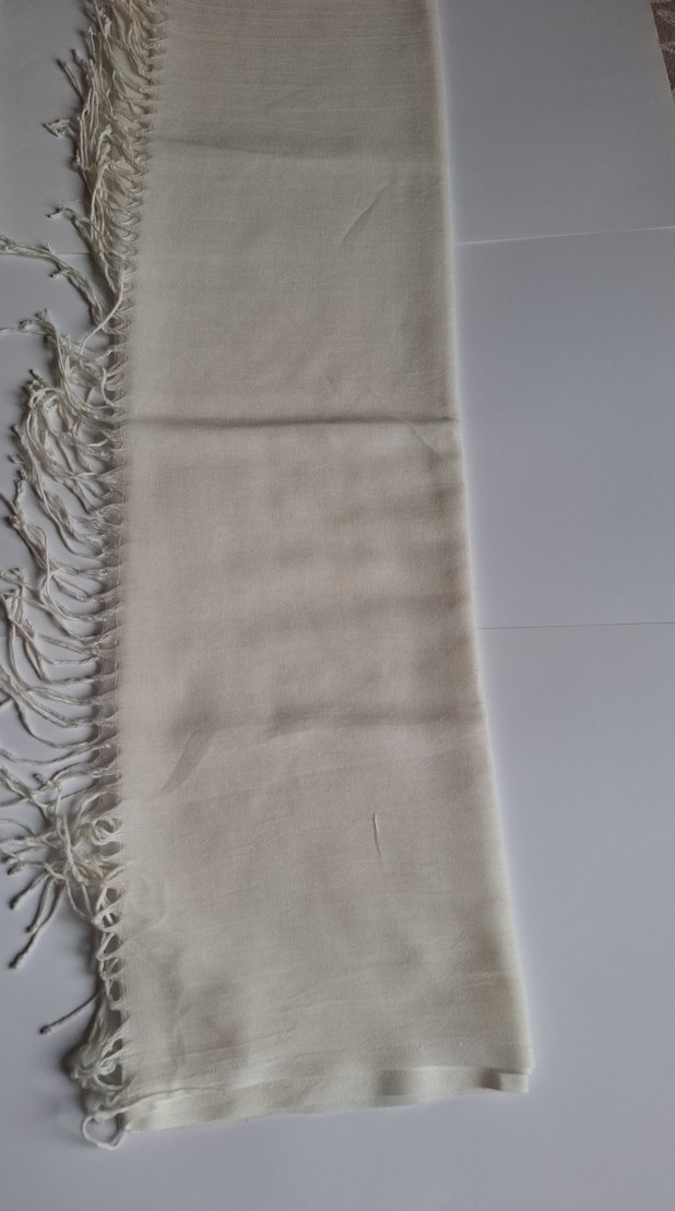 Bej  Kadın Şal Püsküllü - Görsel 5