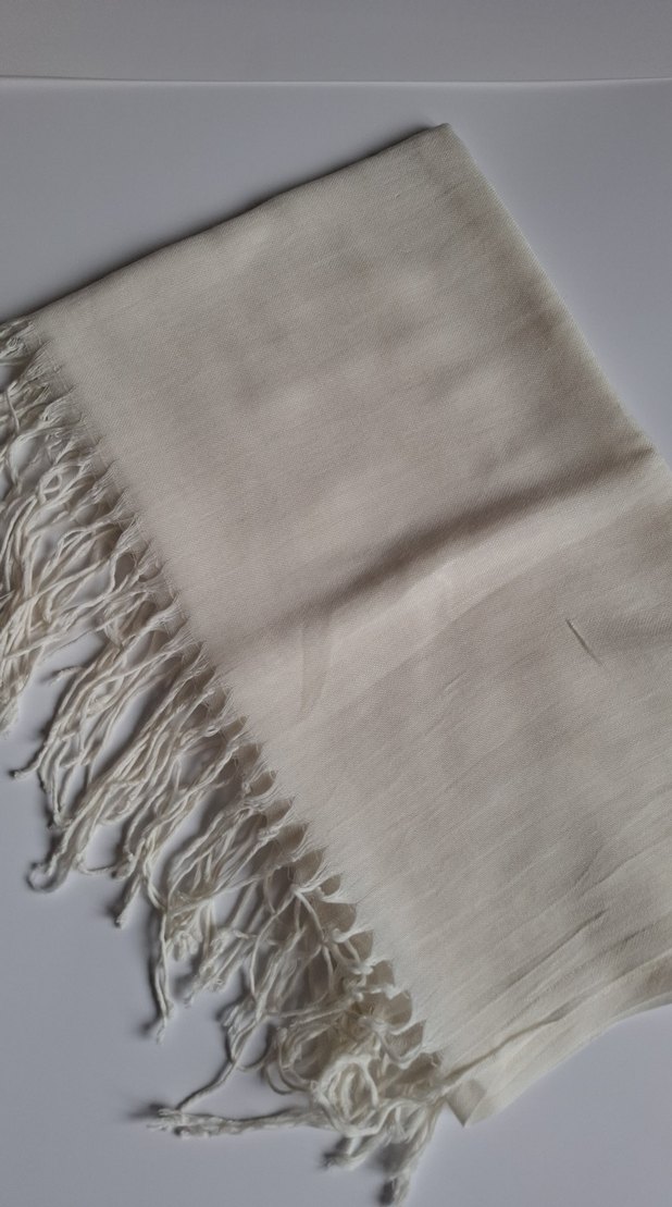 Bej  Kadın Şal Püsküllü - Görsel 2