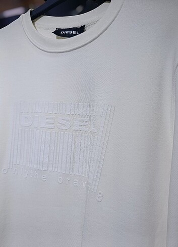 m Beden beyaz Renk Diesel Sweatshirt Orjinal 