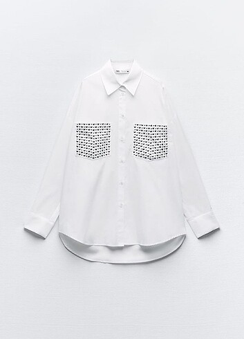 diğer Beden Zara Model Cep Taşlı Gömlek 