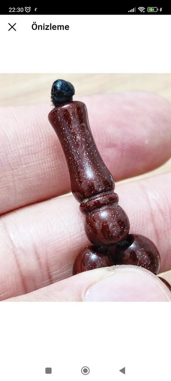 Eski Antika Simli Katalin Tesbih - Görsel 5