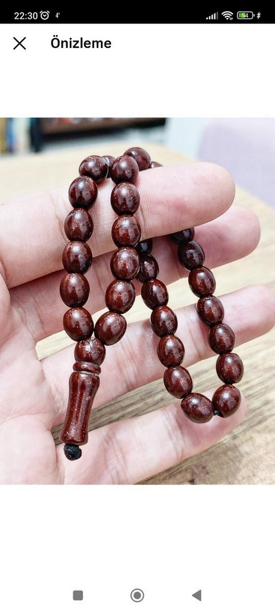 Eski Antika Simli Katalin Tesbih - Görsel 2