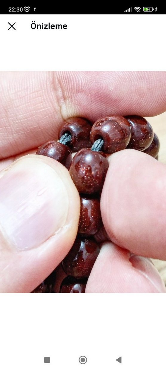 Eski Antika Simli Katalin Tesbih - Görsel 4