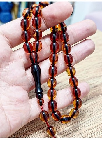 Ateş Kehribar Tesbih - Görsel 2