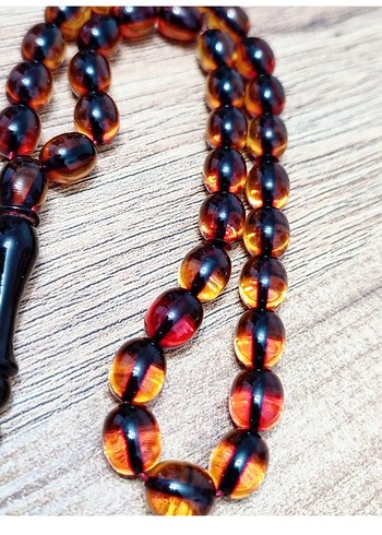 Ateş Kehribar Tesbih - Görsel 3