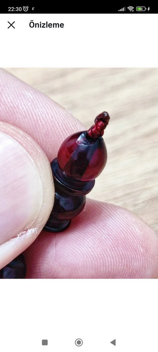 Ateş Kehribar Tesbih - Görsel 5