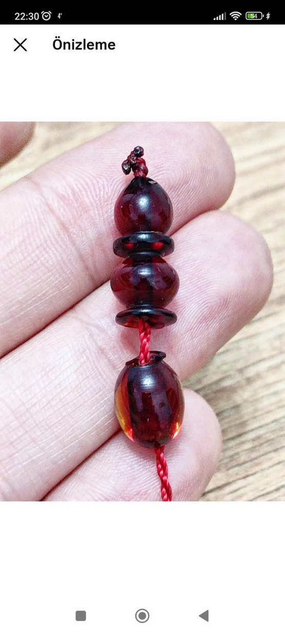 Ateş Kehribar Tesbih - Görsel 4