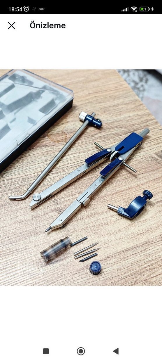 Teknik Pergel Ayarlanabilir Ayaklı - Görsel 2