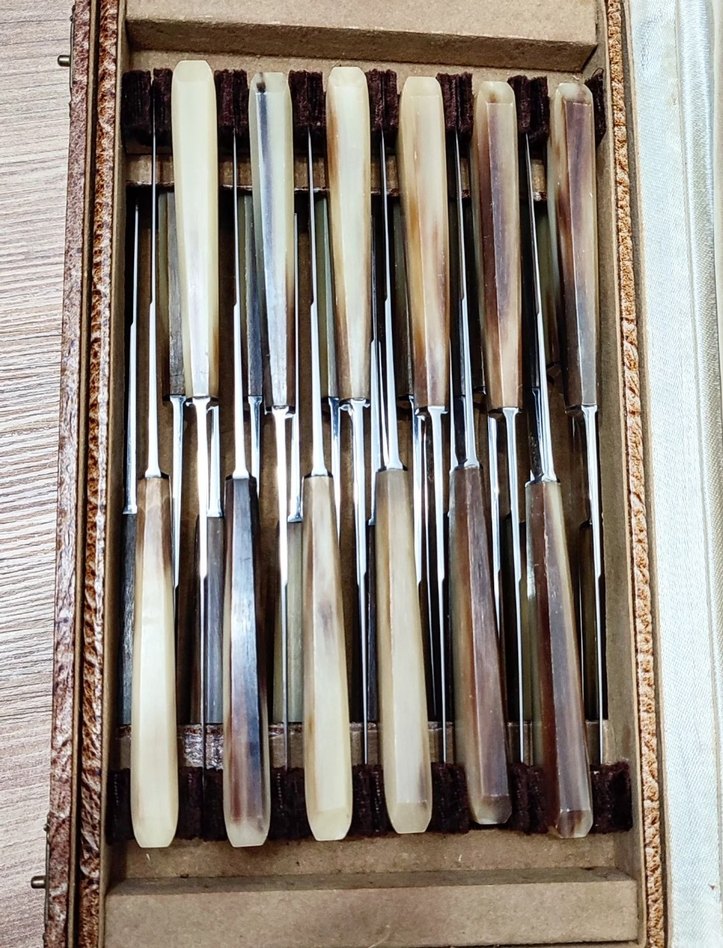 Antika Bıçak Seti 24 Parça Boynuz Saplı - Görsel 3