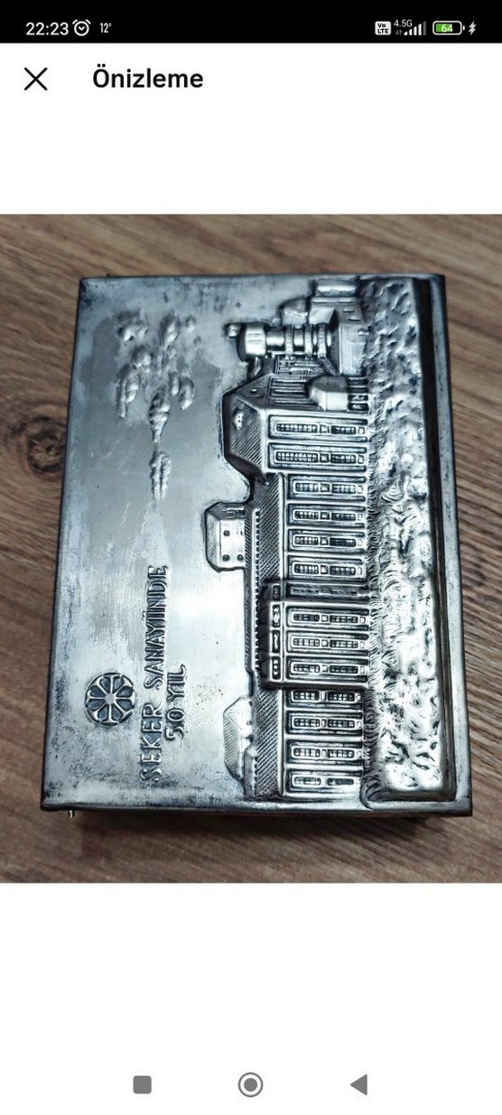 Şeker Sanayi Antika Kutu Şekerbank - Görsel 5