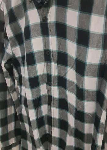 Erkek Gri Kareli Uzun Kollu Pamuk Gömlek - Görsel 4