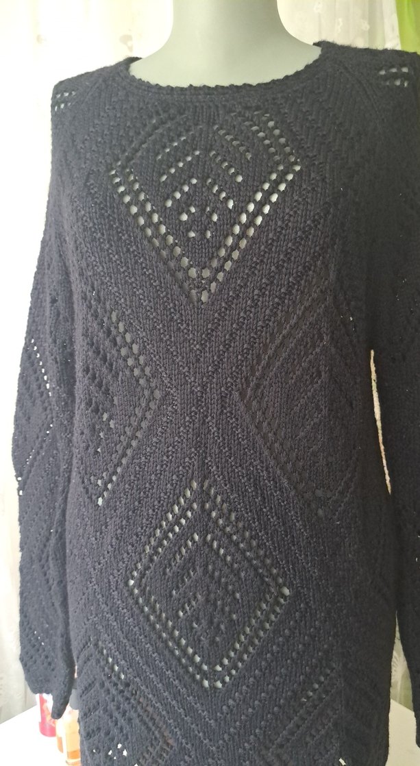 Siyah Örgü Kadın Kazak - Görsel 2