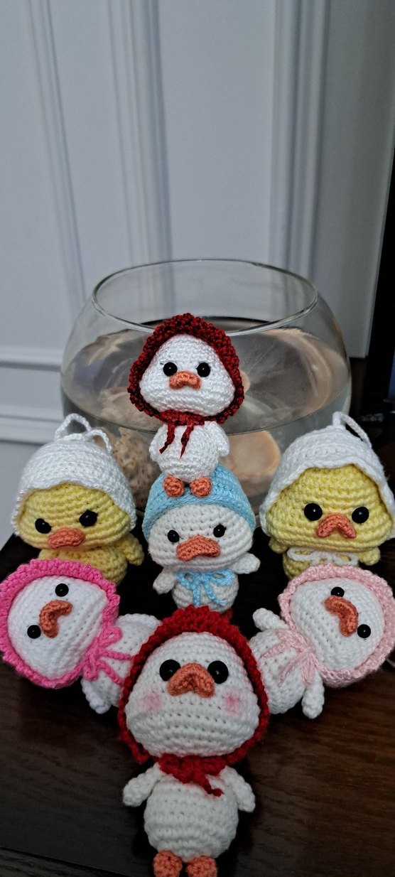 Renkli Örgü Ördek Peluş Oyuncaklar - Görsel 2