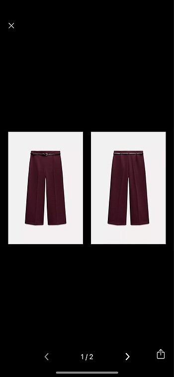 Zara kemerli pantolon