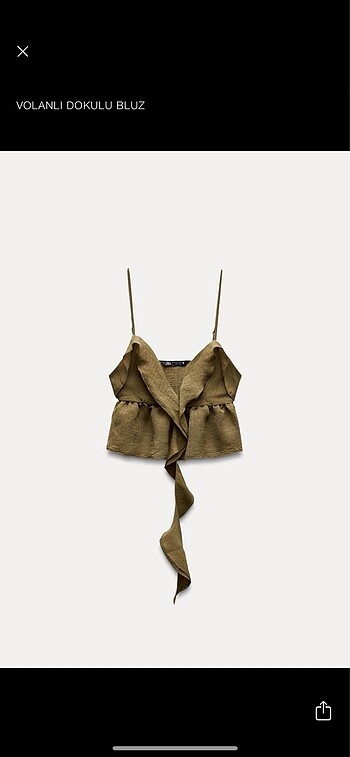 Zara volanlı bluz