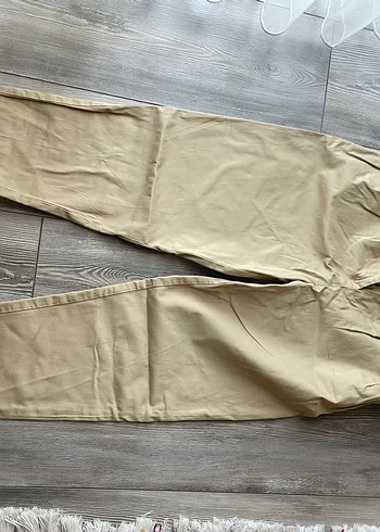 Bej Kadın Keten Kumaş Pantolon - Görsel 2