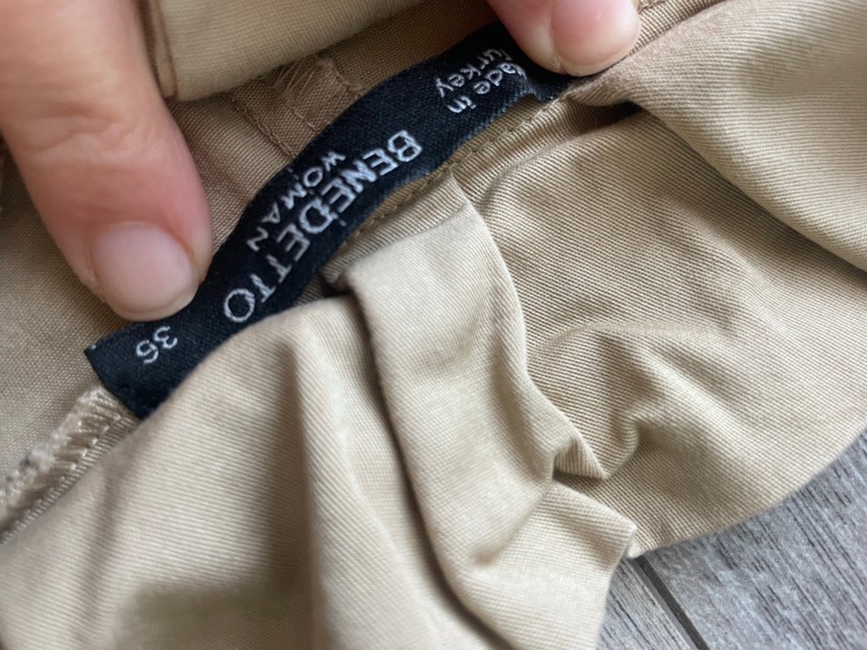 Bej Kadın Keten Kumaş Pantolon - Görsel 4