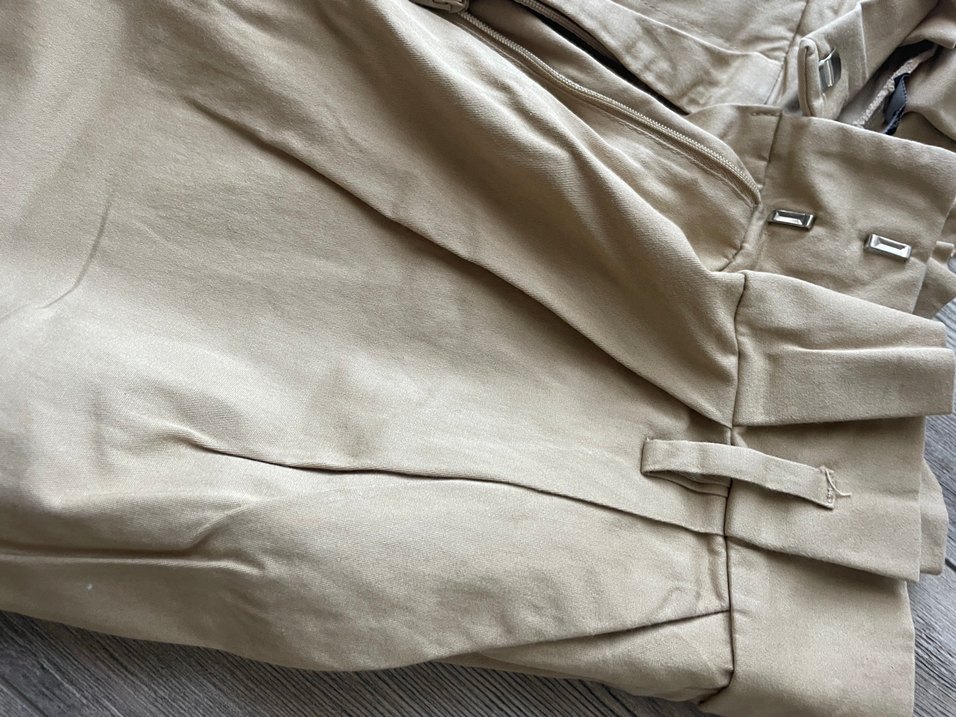 Bej Kadın Keten Kumaş Pantolon - Görsel 5