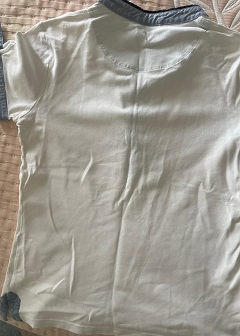 Erkek Beyaz Düğmeli Polo Tişört - Görsel 4