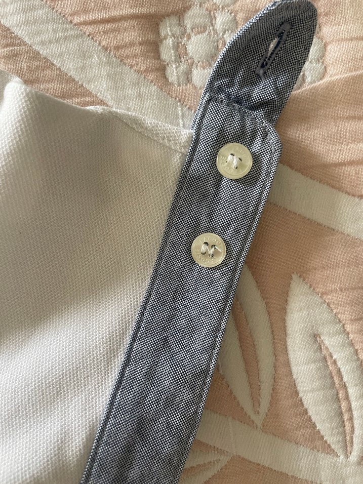 Erkek Beyaz Düğmeli Polo Tişört - Görsel 5