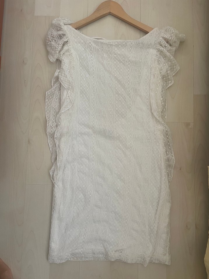 Beyaz Bohem Midi Kadın Elbise - Görsel 4