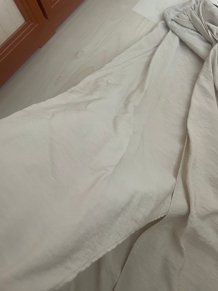 Bej Midi Etek Drapeli Kesim - Görsel 4