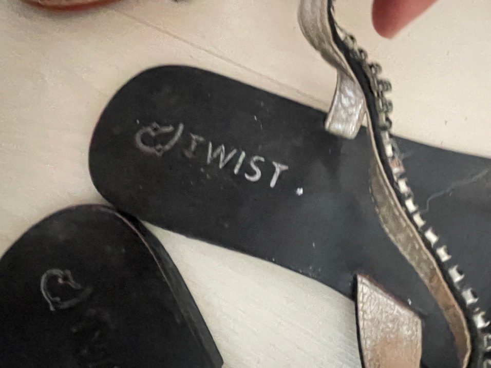 Zincir Detaylı Siyah Yılan Baskılı Stiletto - Görsel 3