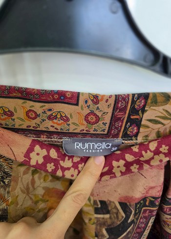 Bohem Çok Renkli Desenli Etek - Görsel 3