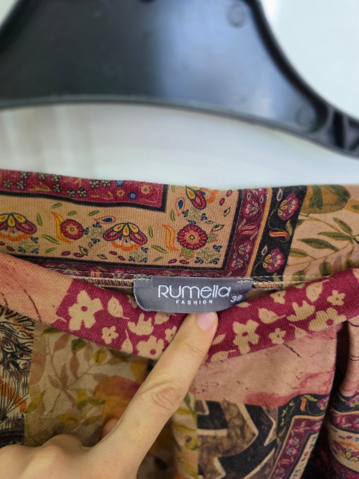 Bohem Çok Renkli Desenli Etek - Görsel 3