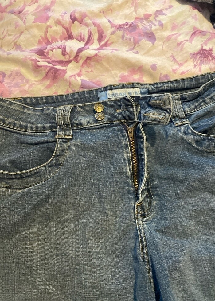 Bayan kot şort - Görsel 4