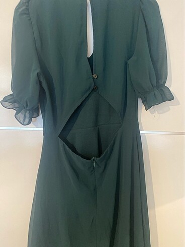 sırt dekolteli elbise - Görsel 5