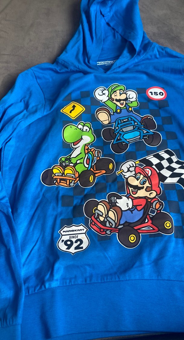 Kapüşonlu Mavi Erkek Sweatshirt - Görsel 4