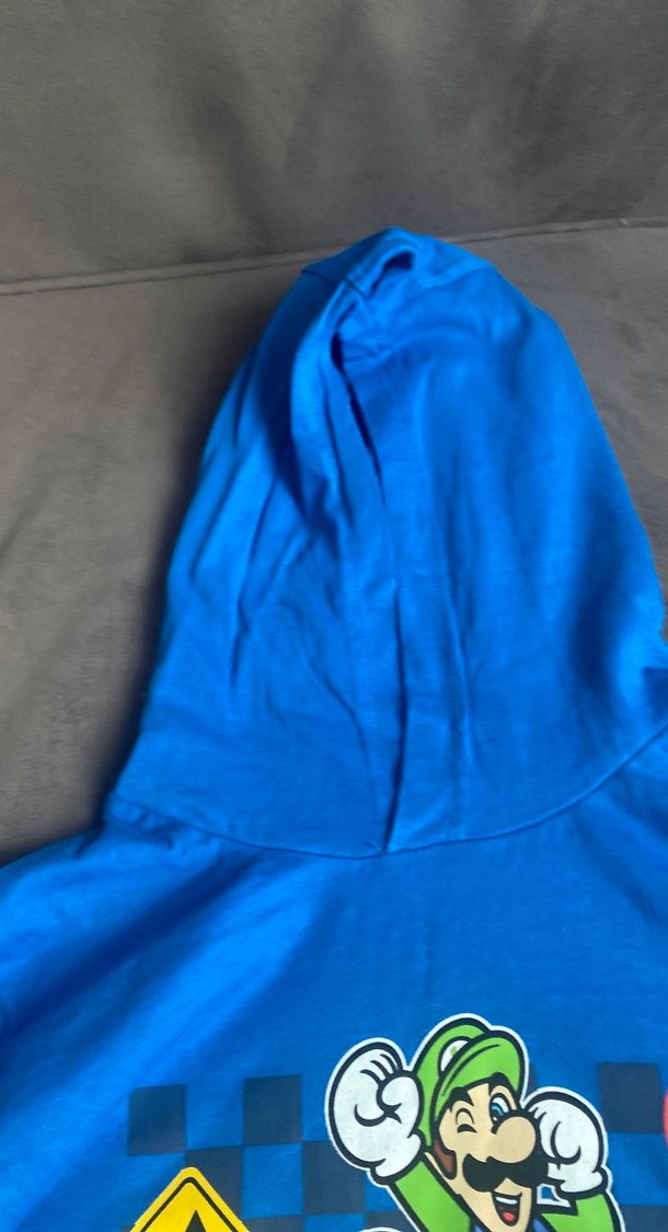 Kapüşonlu Mavi Erkek Sweatshirt - Görsel 2