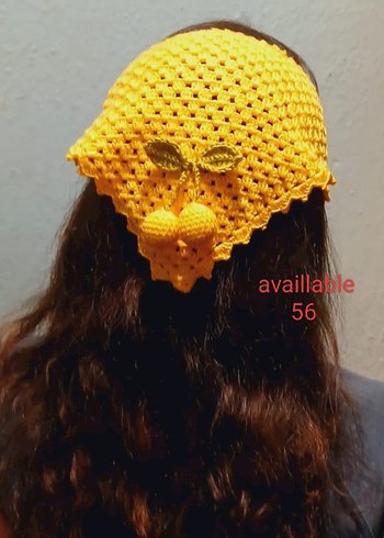Diğer Sarı Örgü Bohem Kadın bandana