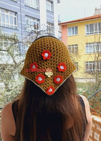 Sarı Örgü Kadın Saç Aksesuarı