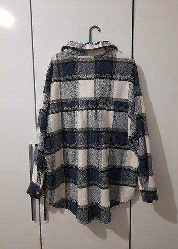 Mavi Ekoseli Kadın Ceket - Görsel 2