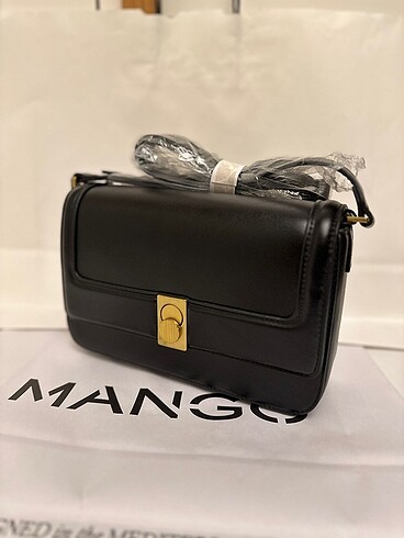 Mango siyah çapraz çanta
