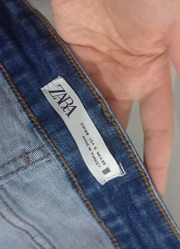 Zara Dar paça yüksek bel likralı skiny Jean 