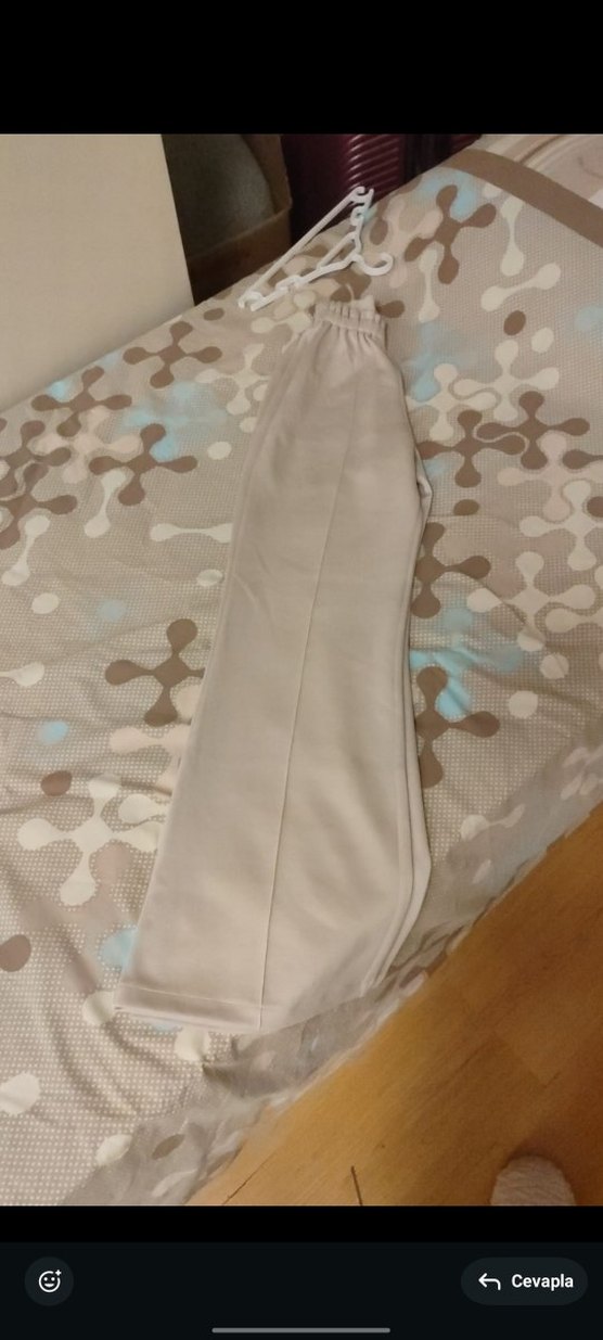 Düğmeli Bej Kadın Pantolon - Görsel 2