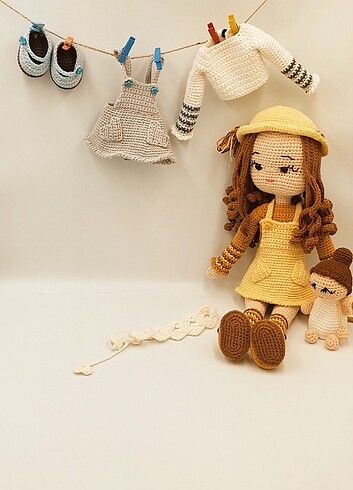 Diğer Amigurumi kiz bebek
