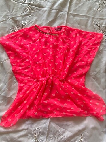 Kız çocuk bikini mayo üstü elbise kaftan - Görsel 2