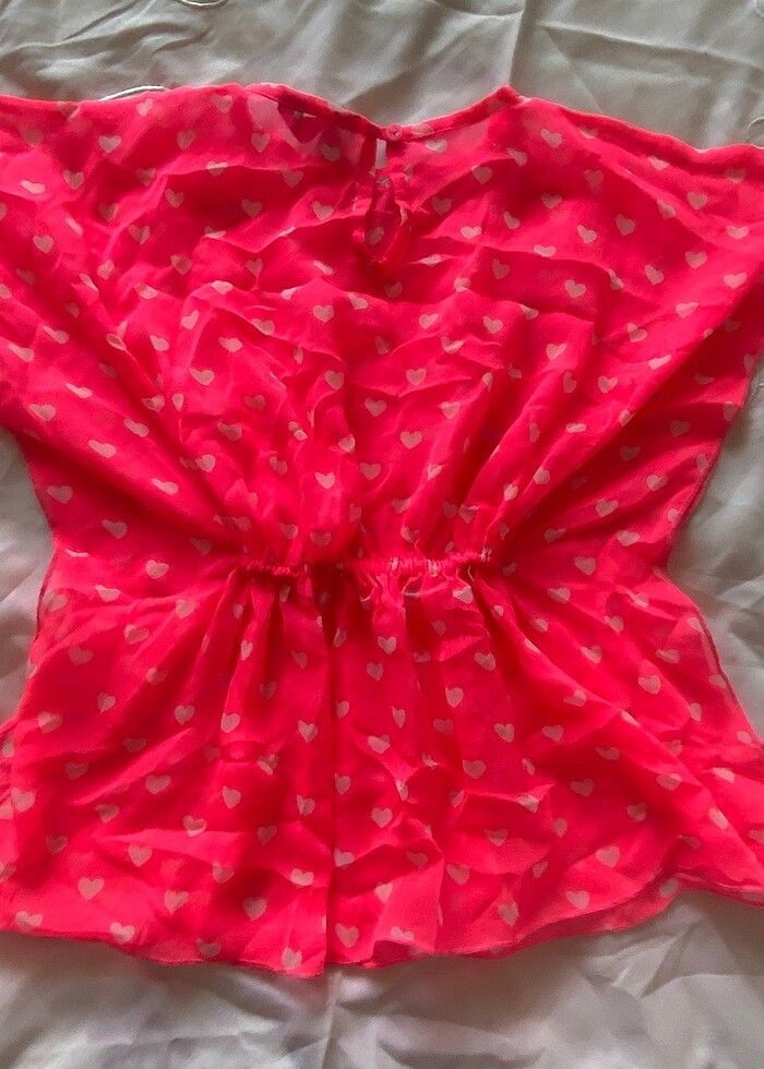 Kız çocuk bikini mayo üstü elbise kaftan - Görsel 4