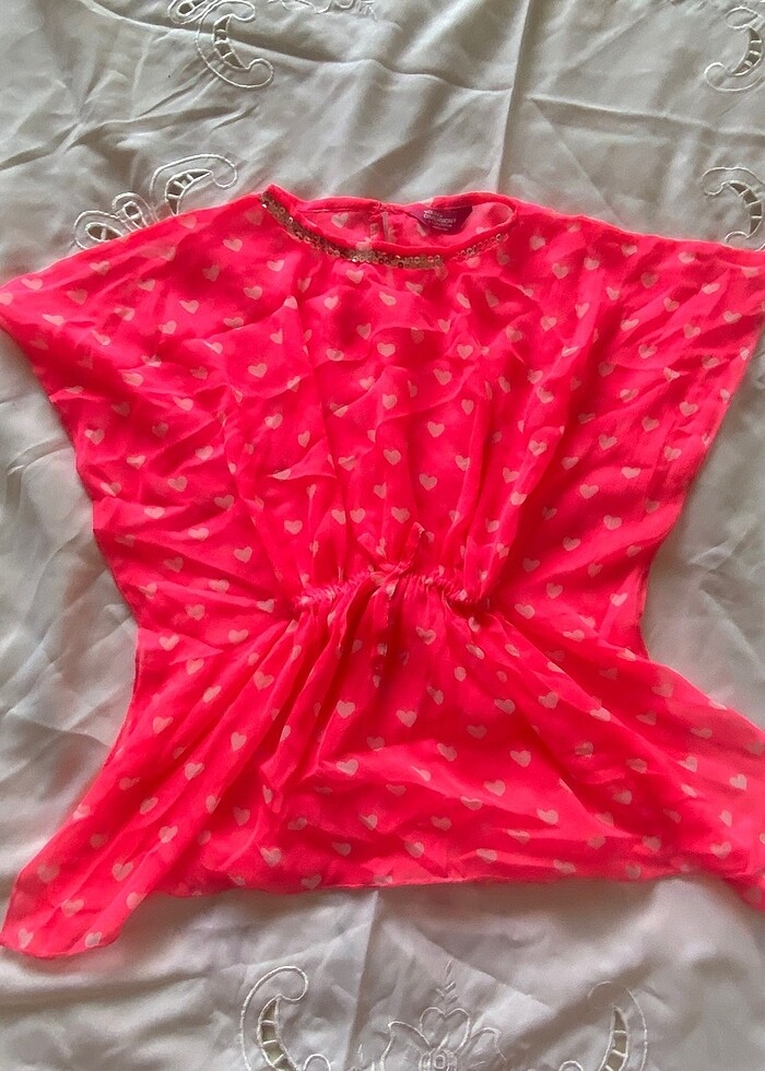 Kız çocuk bikini mayo üstü elbise kaftan - Görsel 2